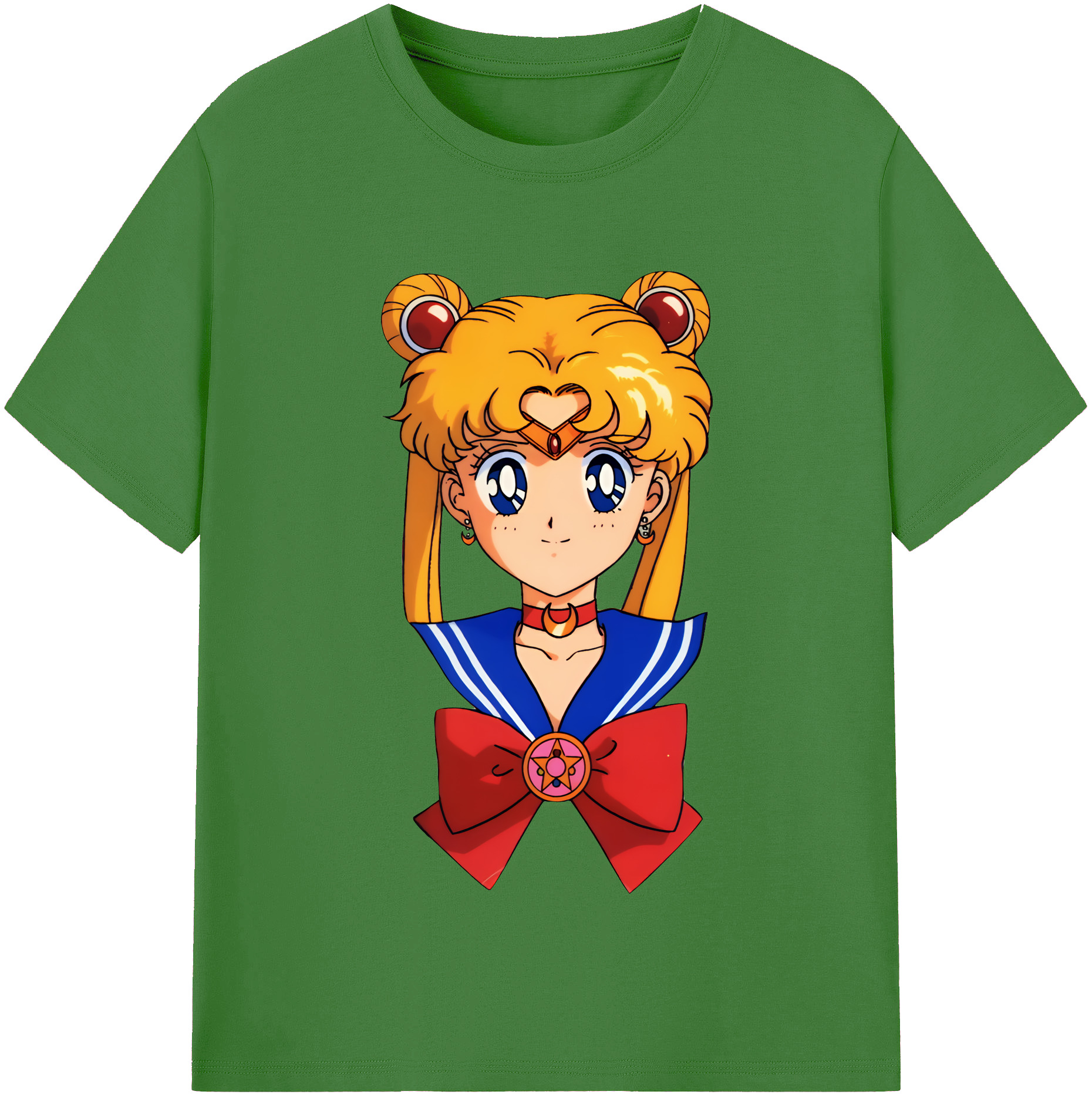 （画像用） 美少女戦士セーラームーン 月野 うさぎ つきの うさぎ Sailor Moon Tsukino Usagi レディースカジュアルプリントTシャツ（綿100％）